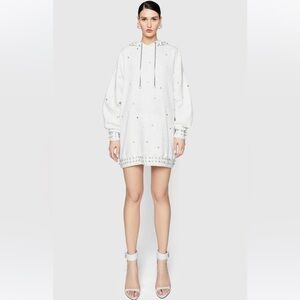 NWT!!! Rebecca Minkoff Downtown Studded Sweatshirt Dress In Alabaster! SOLD OUT!